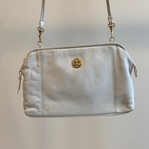 Vintage White Leather Bag